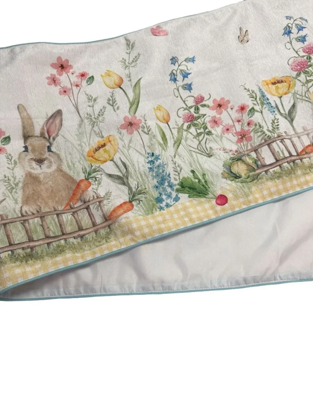Tahari Home Spring Easter Bunny Garden Table Runner 90